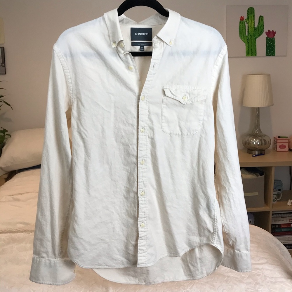 Bonobos tailored slim fit cotton button down.